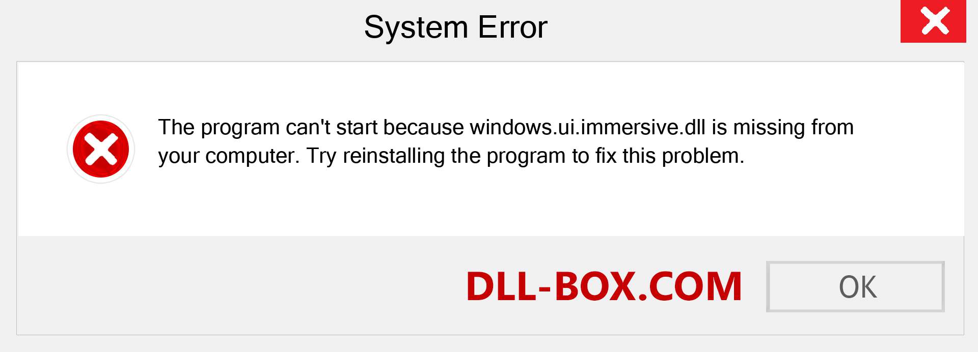  windows.ui.immersive.dll file is missing?. Download for Windows 7, 8, 10 - Fix  windows.ui.immersive dll Missing Error on Windows, photos, images